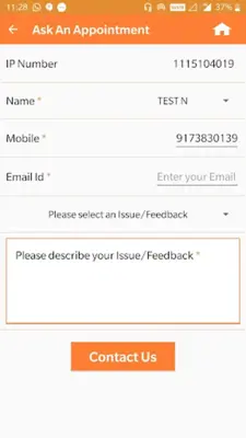 Ask An Appointment android App screenshot 0